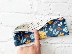 Blue and yellow floral pencil pouch – Bumble and Birch - Stationery and  Gifts