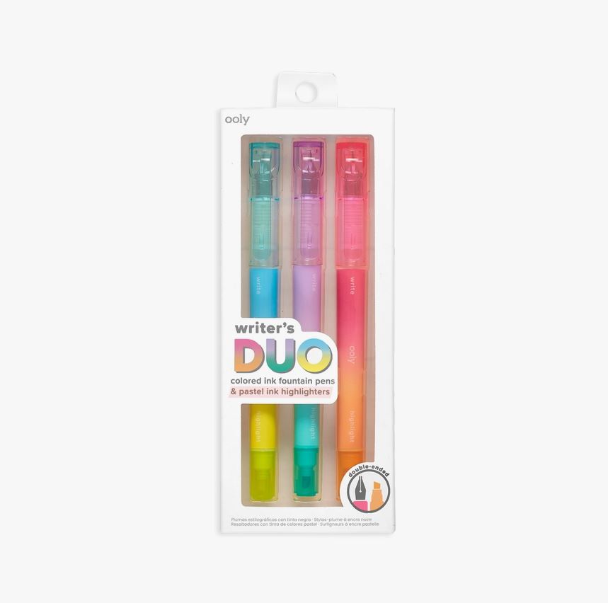 Dual-Tip Fountain & Highlighter Pens 6-Count