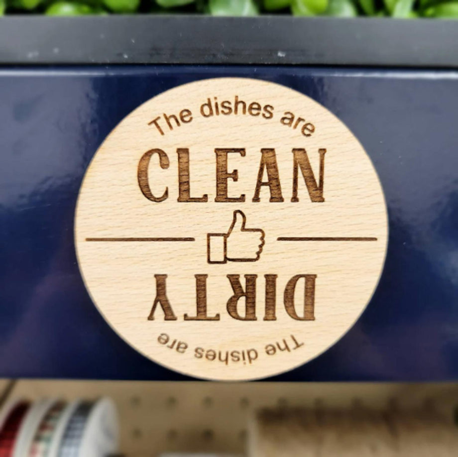 High Quality Thick Dishwasher Magnet Clean/Dirty Sign That Will