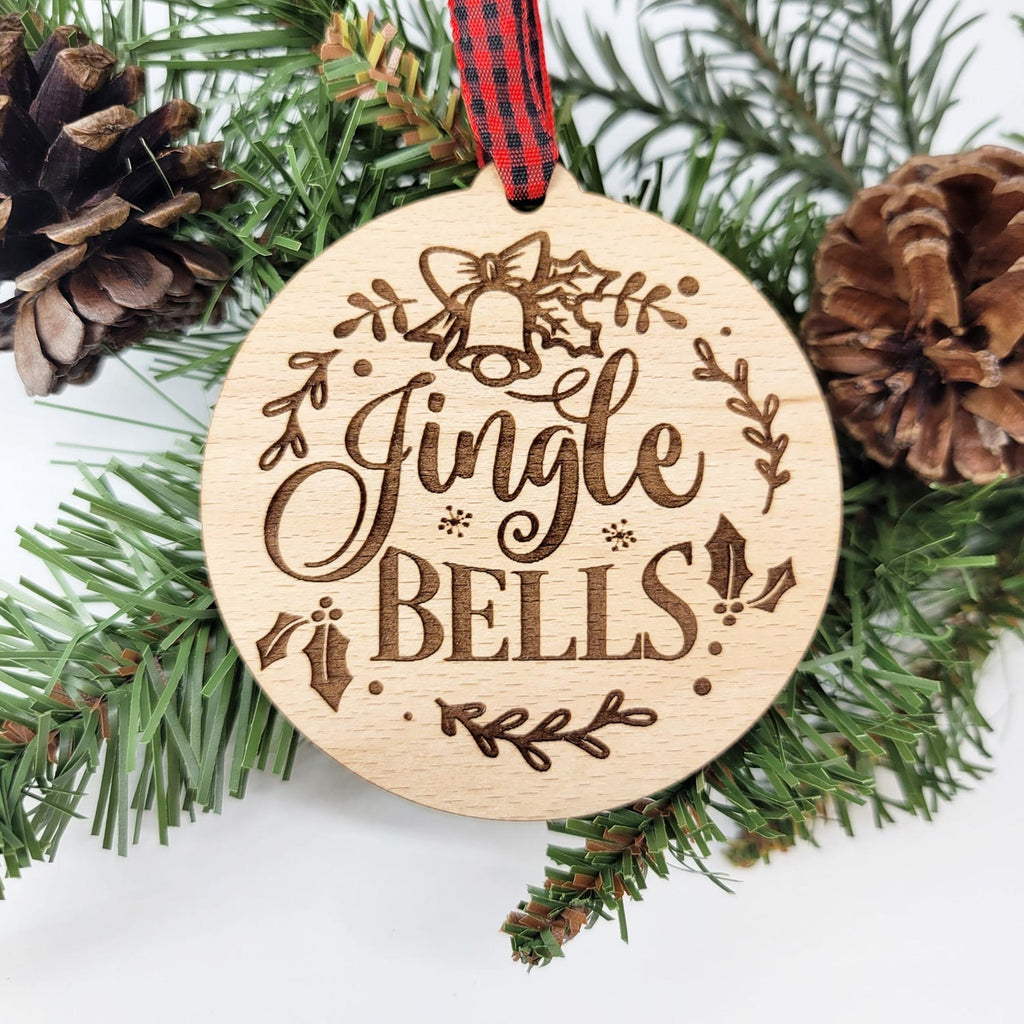 Jingle bells Christmas circle ornament